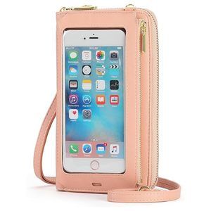 Small Cell Phone Crossbody Bag Purse Pu Leather Wallet Purse :v